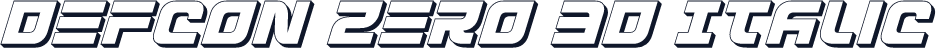 Defcon Zero 3D Italic