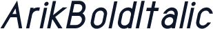 ArikBoldItalic