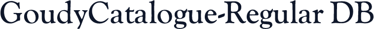 GoudyCatalogue-Regular DB