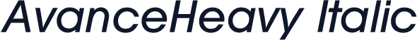 AvanceHeavy Italic