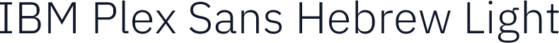 IBM Plex Sans Hebrew Light