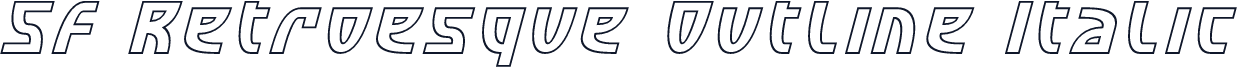 SF Retroesque Outline Italic
