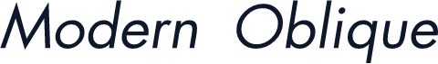 Modern  Oblique