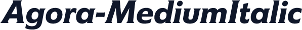 Agora-MediumItalic