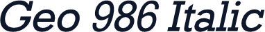 Geo 986 Italic