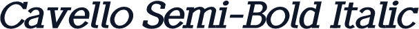Cavello Semi-Bold Italic