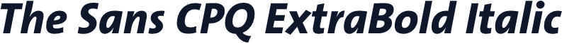 The Sans CPQ ExtraBold Italic
