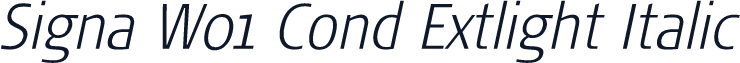 Signa W01 Cond Extlight Italic
