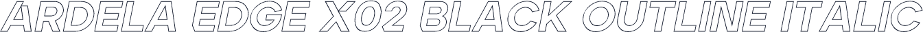 Ardela Edge X02 Black Outline Italic