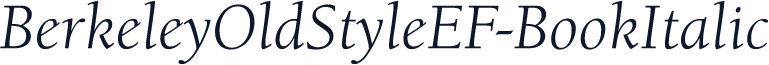 BerkeleyOldStyleEF-BookItalic