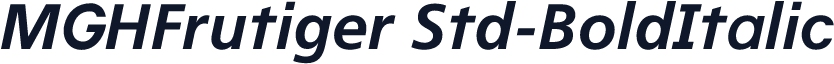 MGHFrutiger Std-BoldItalic