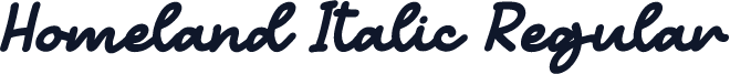 Homeland Italic Regular