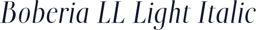 Boberia LL Light Italic