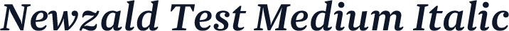 Newzald Test Medium Italic