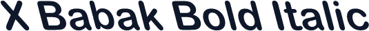 X Babak Bold Italic