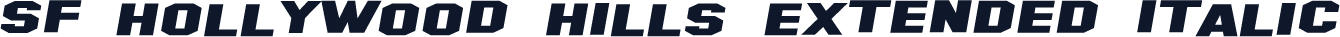 SF Hollywood Hills Extended Italic