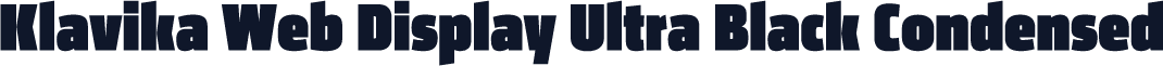 Klavika Web Display Ultra Black Condensed