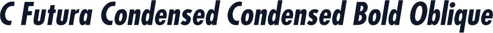 C Futura Condensed Condensed Bold Oblique