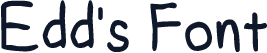 Edd's Font
