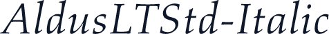 AldusLTStd-Italic
