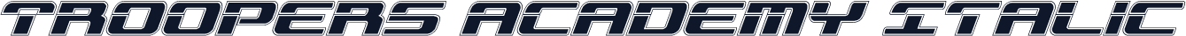 Troopers Academy Italic