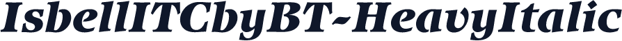 IsbellITCbyBT-HeavyItalic