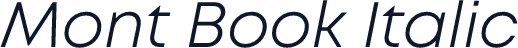 Mont Book Italic