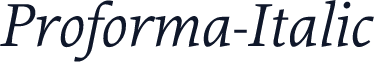 Proforma-Italic