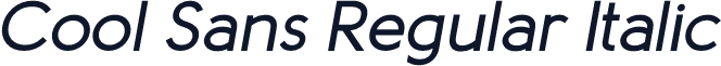 Cool Sans Regular Italic
