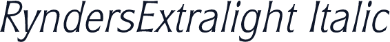 RyndersExtralight Italic