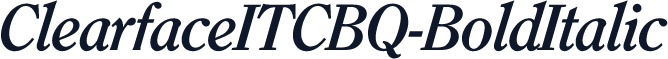 ClearfaceITCBQ-BoldItalic
