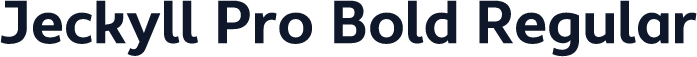Jeckyll Pro Bold Regular