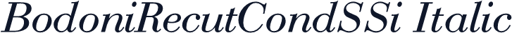 BodoniRecutCondSSi Italic