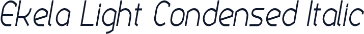 Ekela Light Condensed Italic