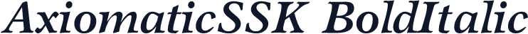 AxiomaticSSK BoldItalic