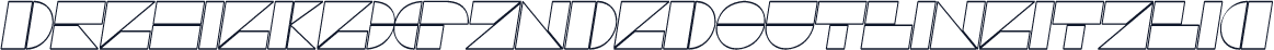 DrebiekExpandedOutlineItalic