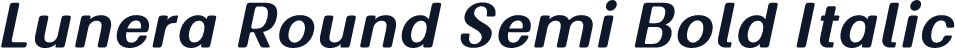 Lunera Round Semi Bold Italic