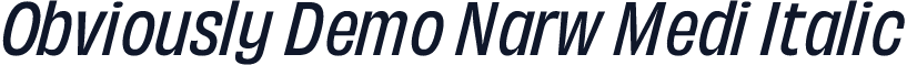 Obviously Demo Narw Medi Italic