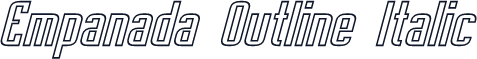 Empanada Outline Italic