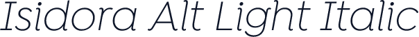 Isidora Alt Light Italic