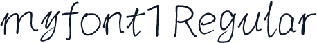 myfont1 Regular