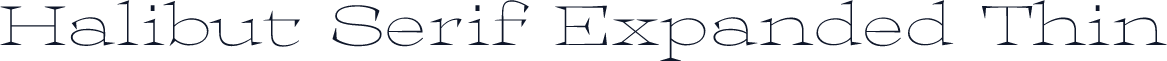 Halibut Serif Expanded Thin