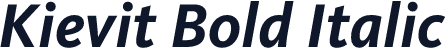 Kievit Bold Italic