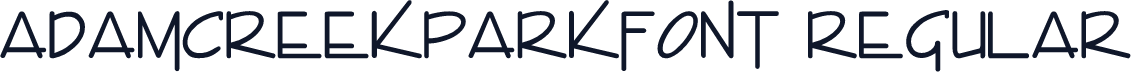 ADAMCREEKPARKfont Regular