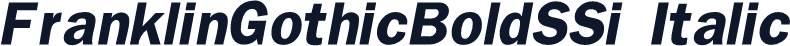 FranklinGothicBoldSSi Italic