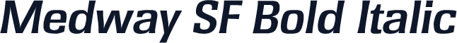 Medway SF Bold Italic