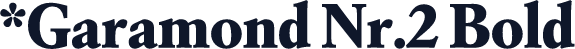 *Garamond Nr.2 Bold
