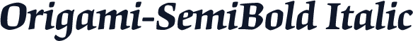 Origami-SemiBold Italic