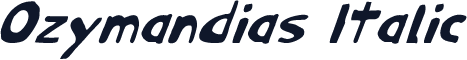 Ozymandias Italic