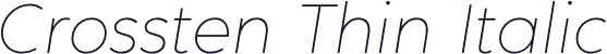Crossten Thin Italic